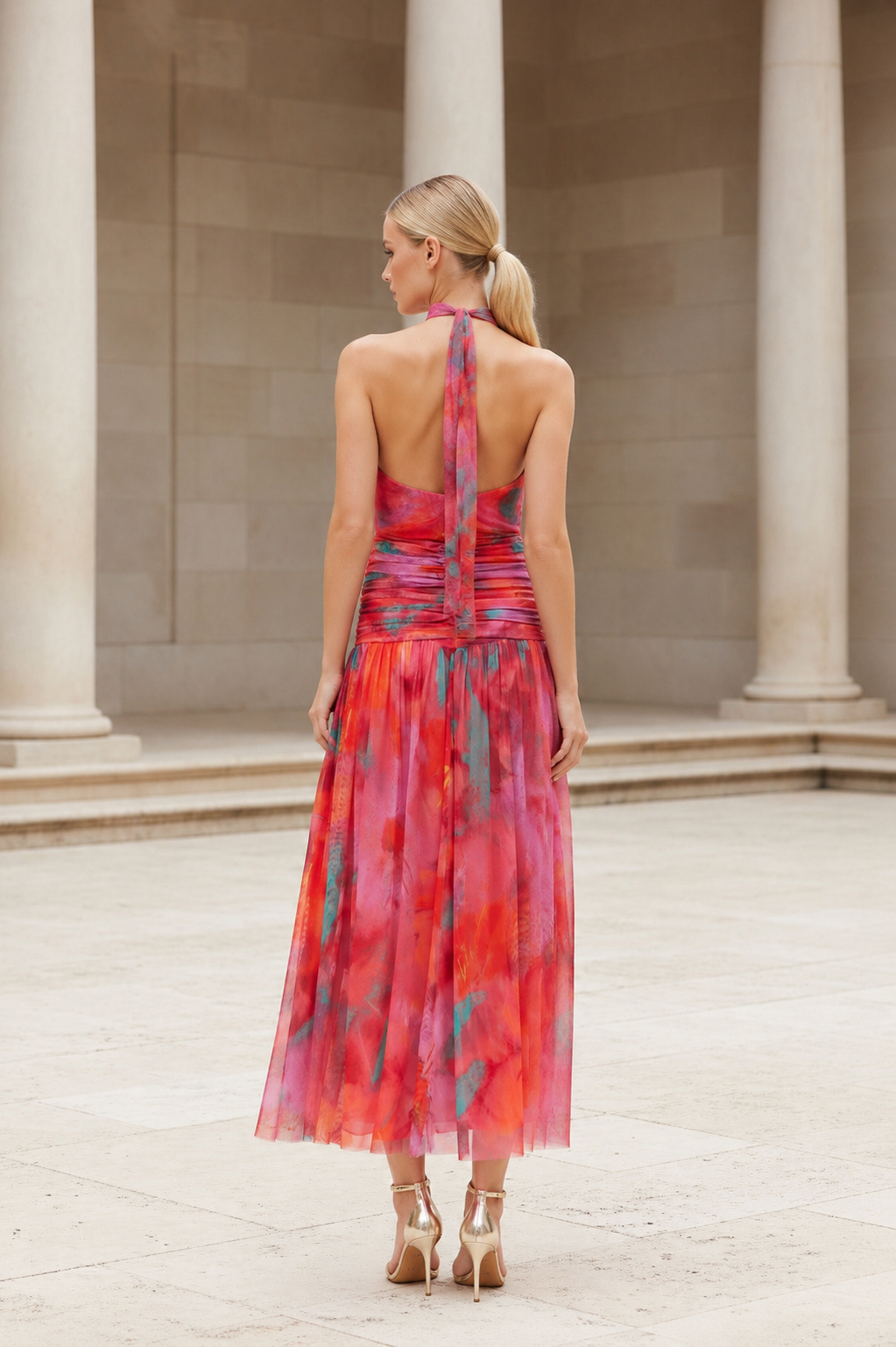 VESTIDO PAULA CORAL