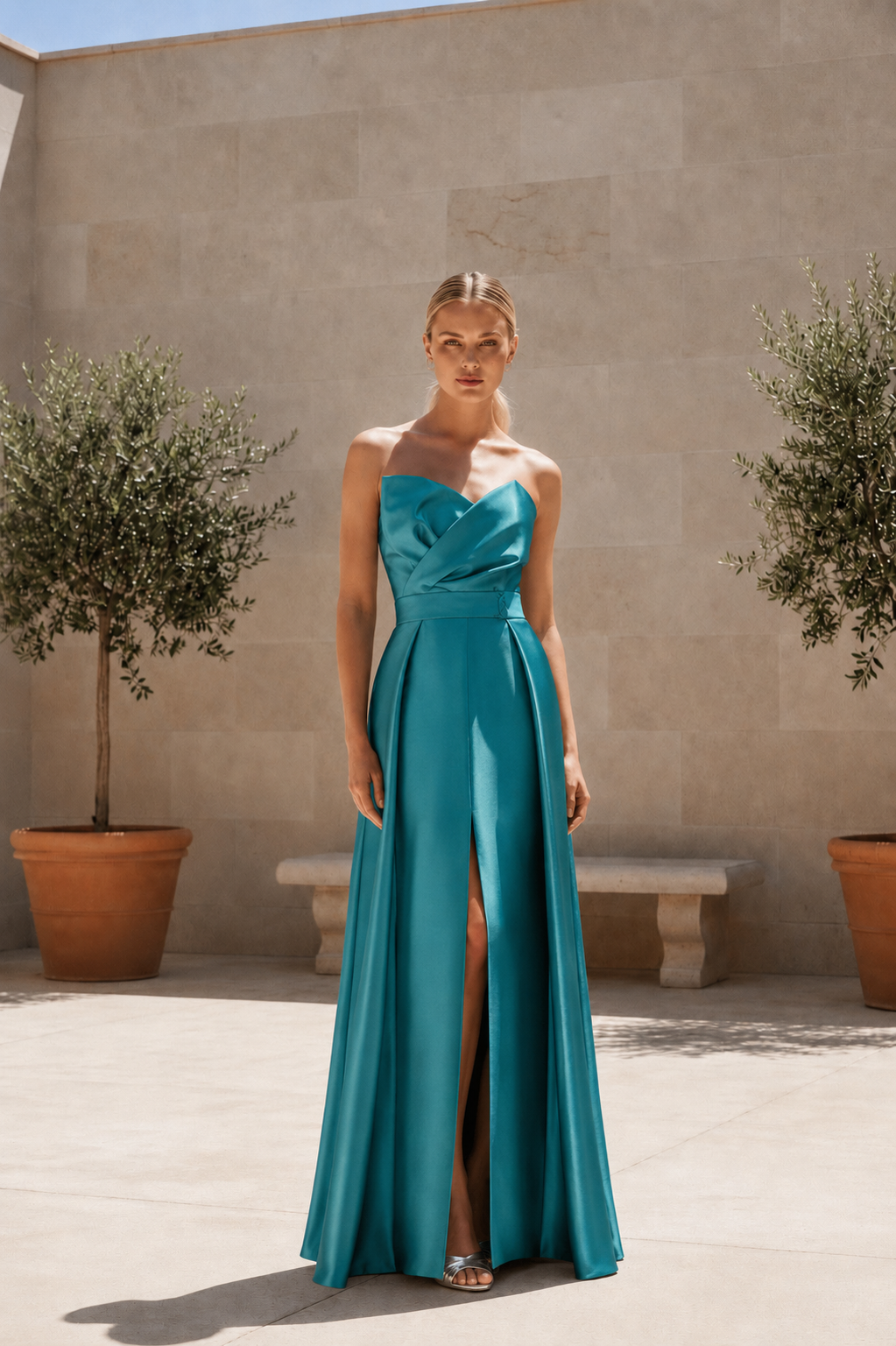 VESTIDO MIKADO LOTO