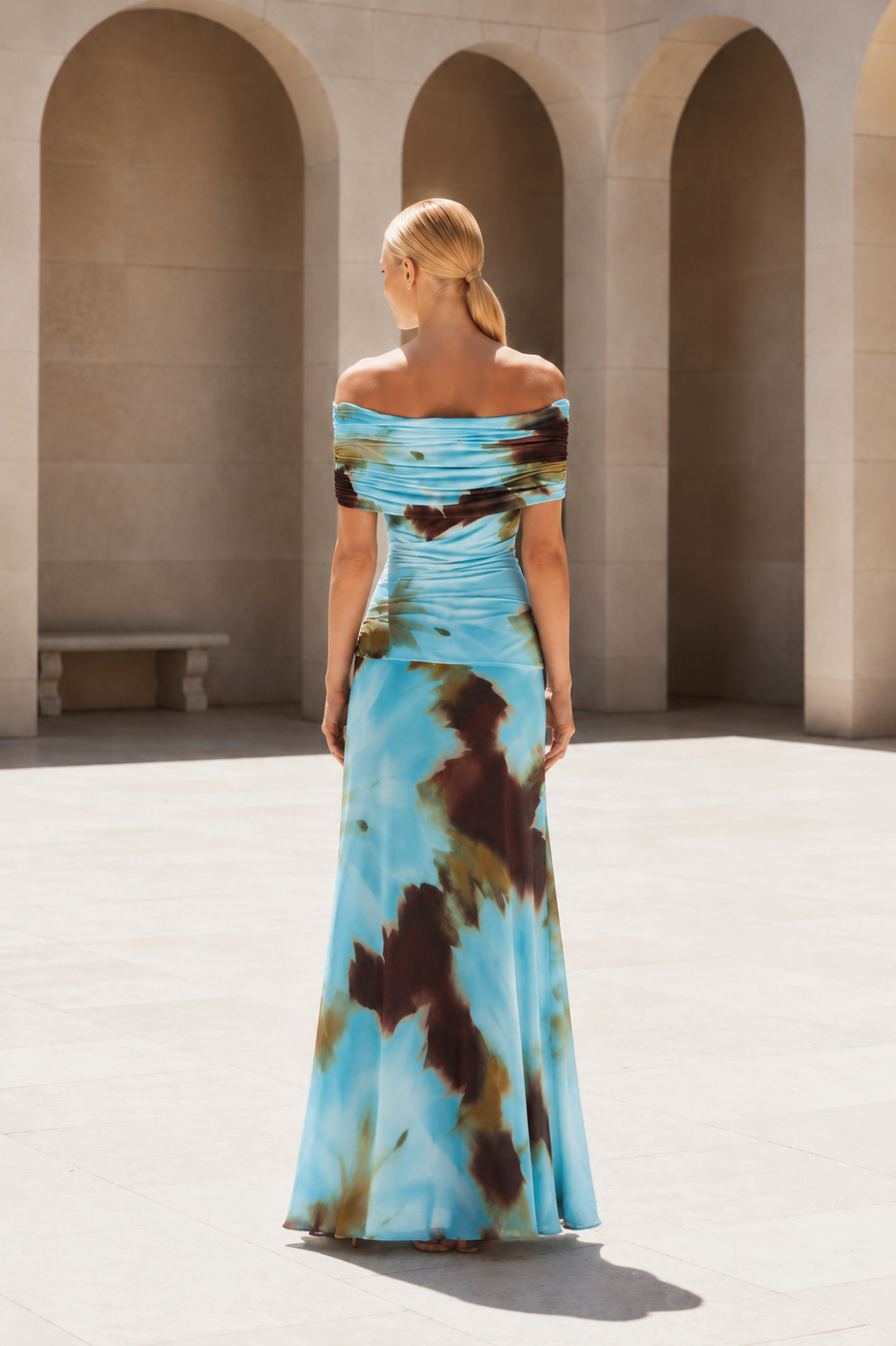VESTIDO NORMA ESTAMPADO CELESTE