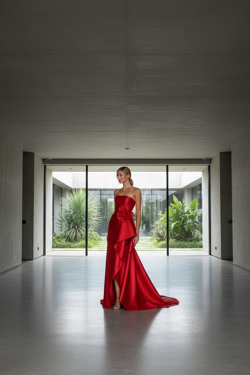 · VESTIDO HORTENSIA ROJO