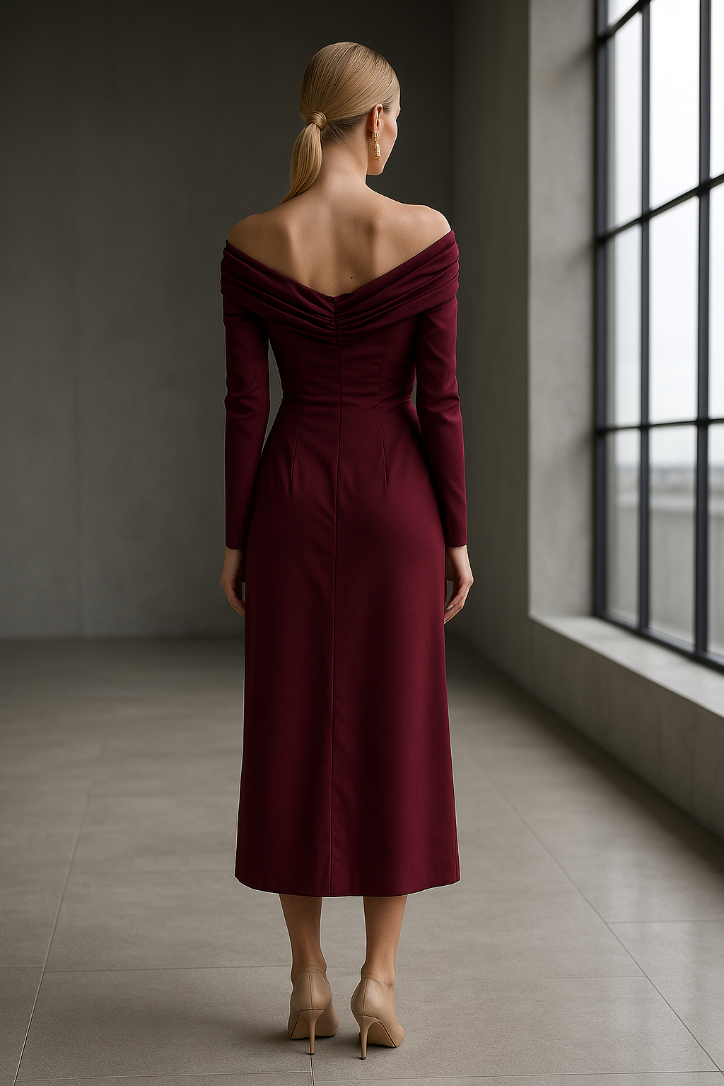 VESTIDO AURORA BURDEOS