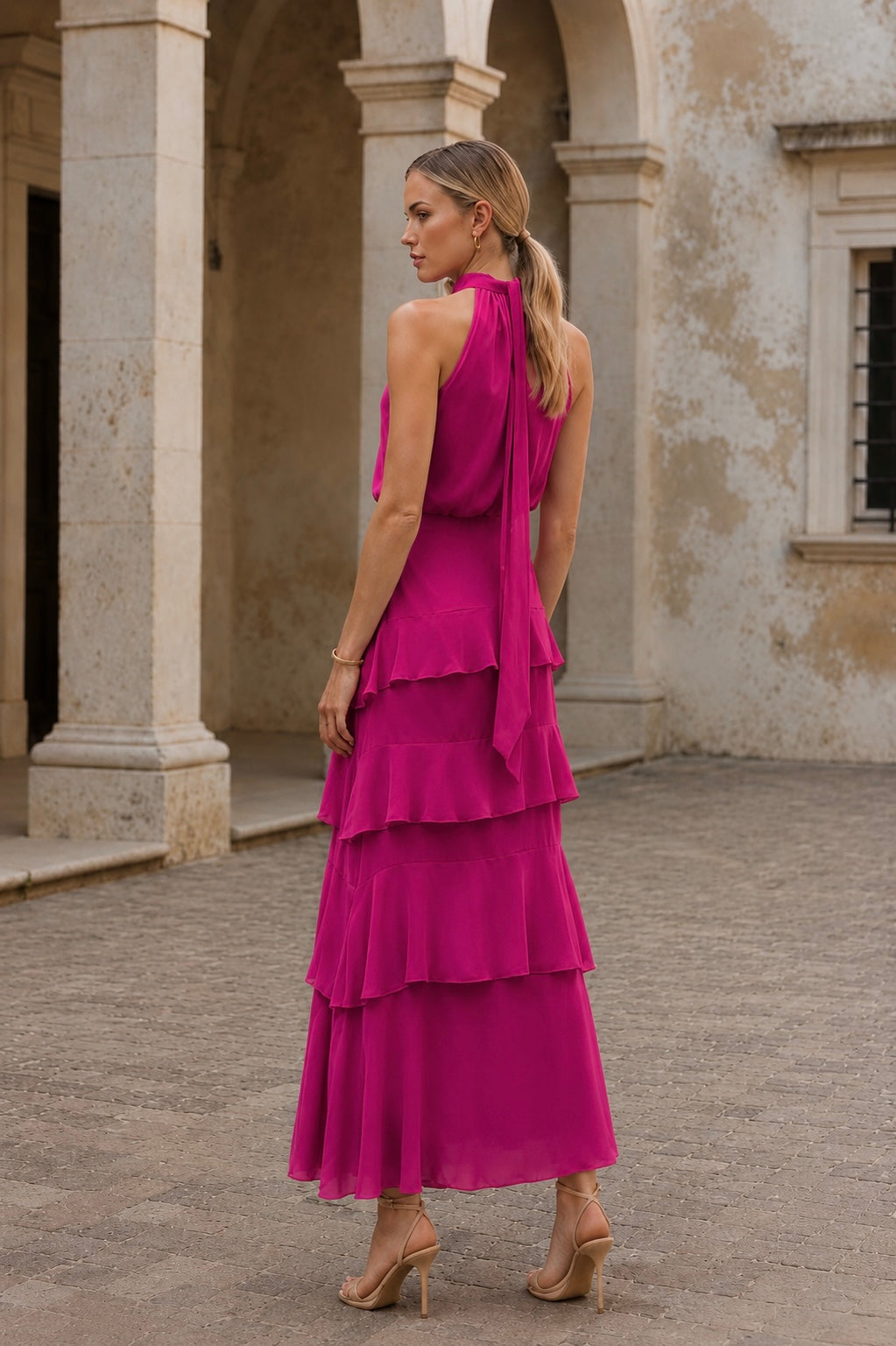 .VESTIDO ABA FUCSIA
