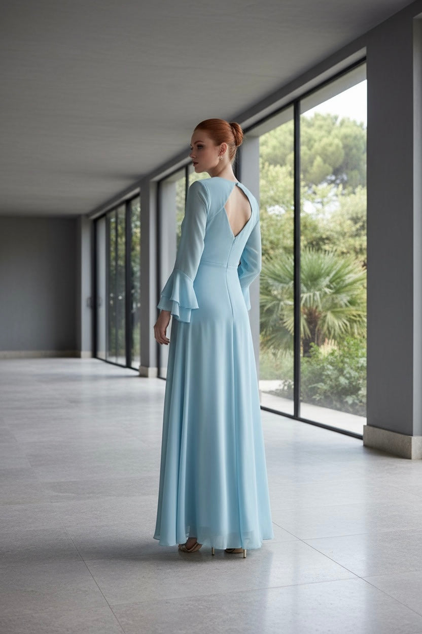 .VESTIDO BLANCA CELESTE