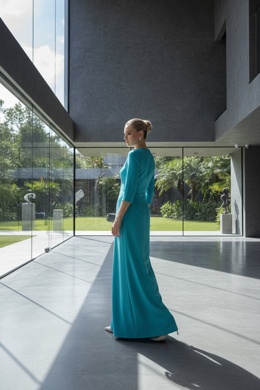 ·VESTIDO ZOE TURQUESA