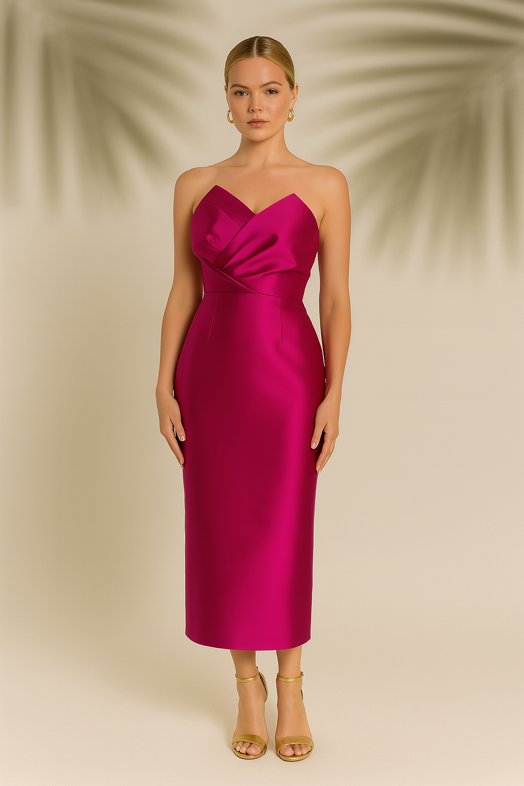 VESTIDO DOMINIQUE GROSELLA