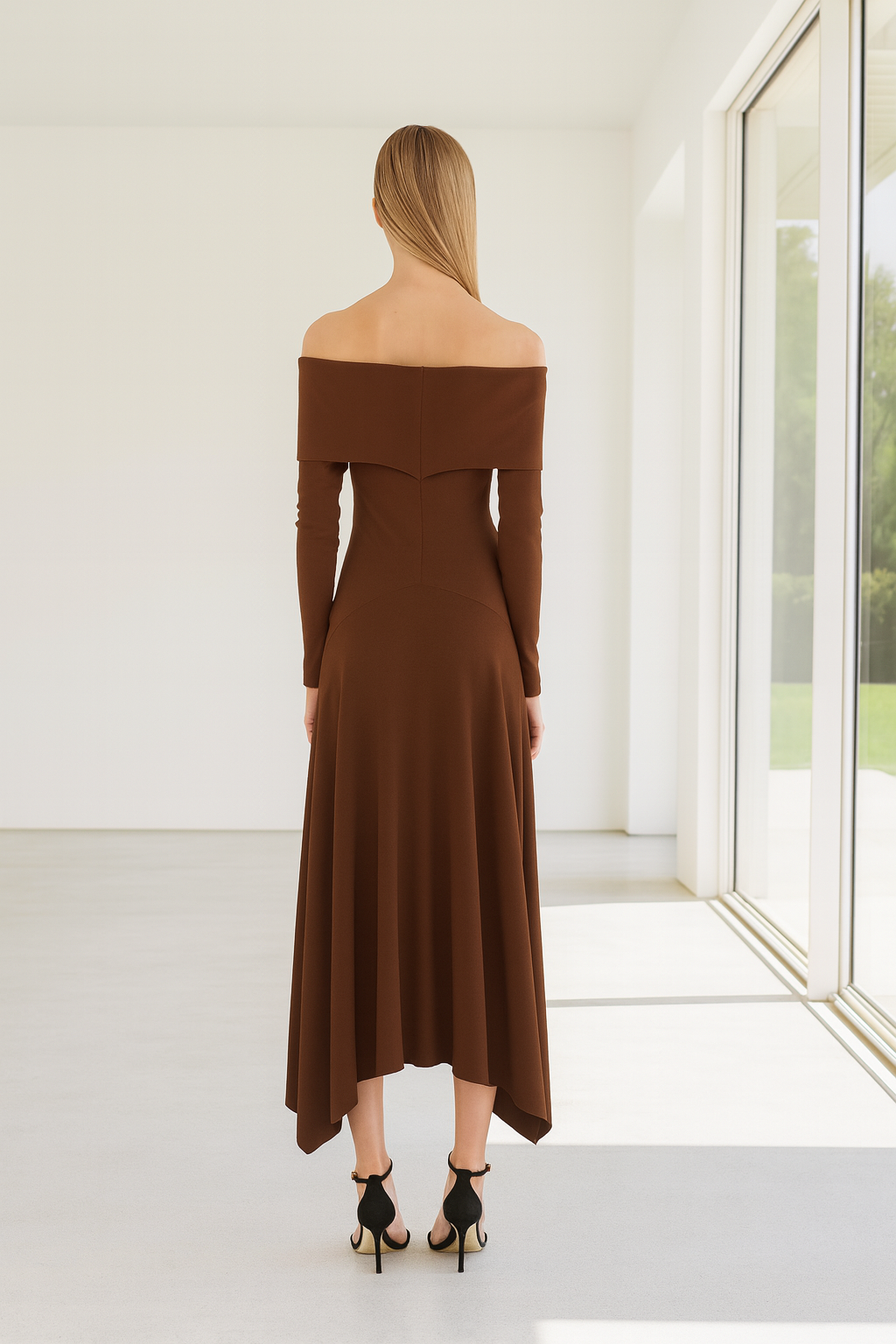 VESTIDO MARIANA MARRON