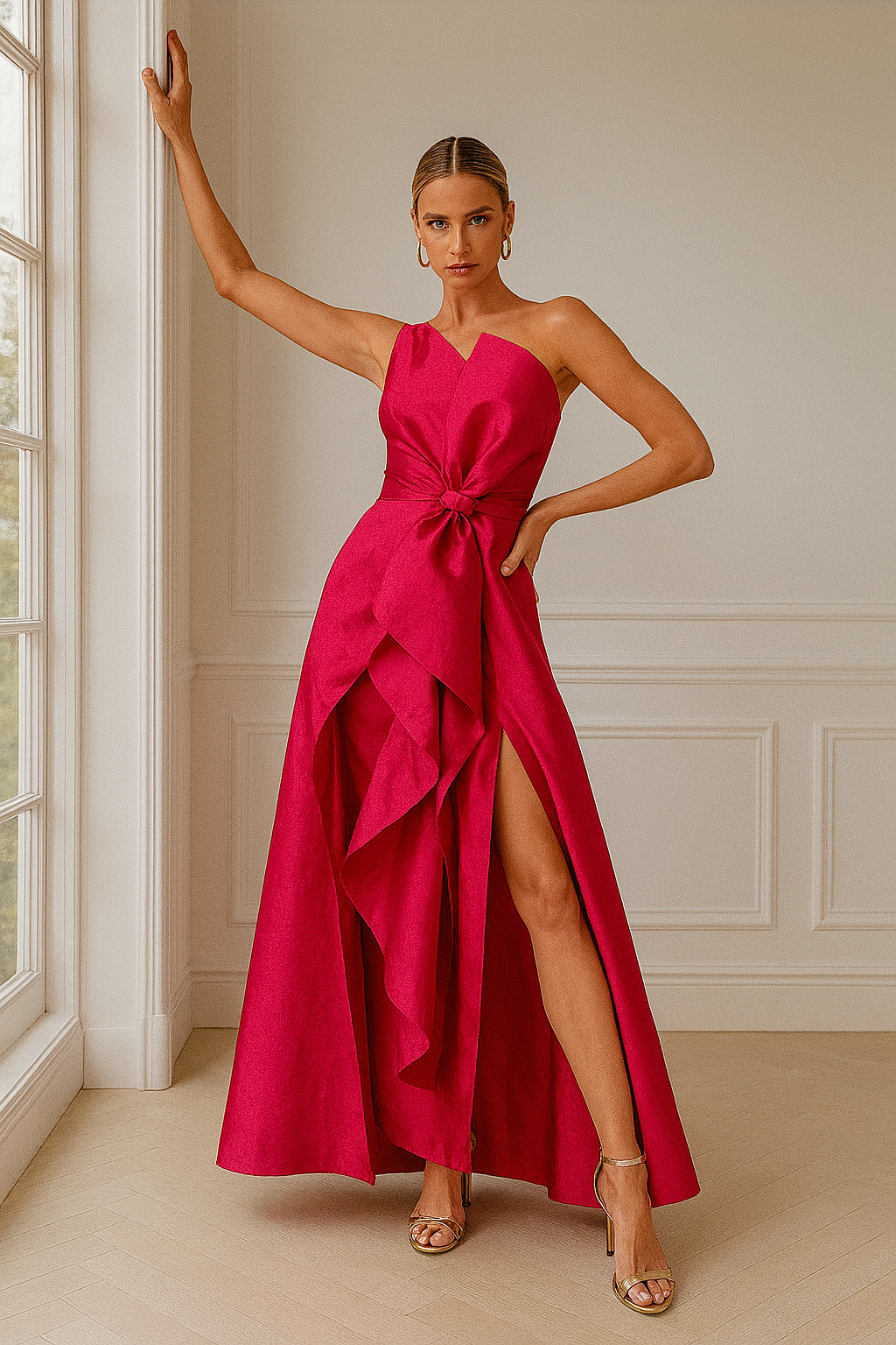 VESTIDO CISNE FUCSIA