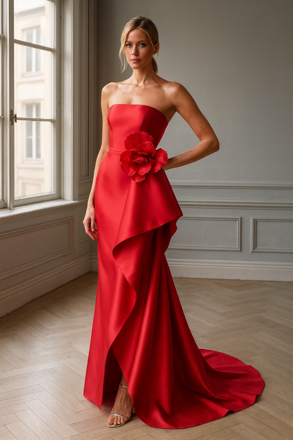 VESTIDO HORTENSIA ROJO