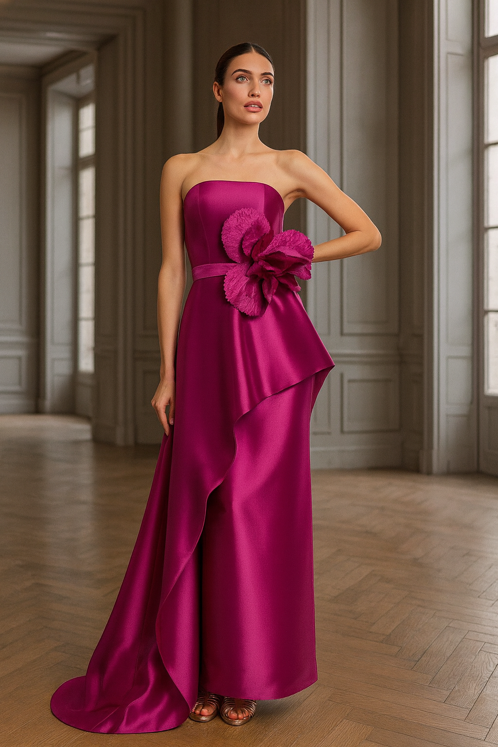 VESTIDO HORTENSIA GROSELLA