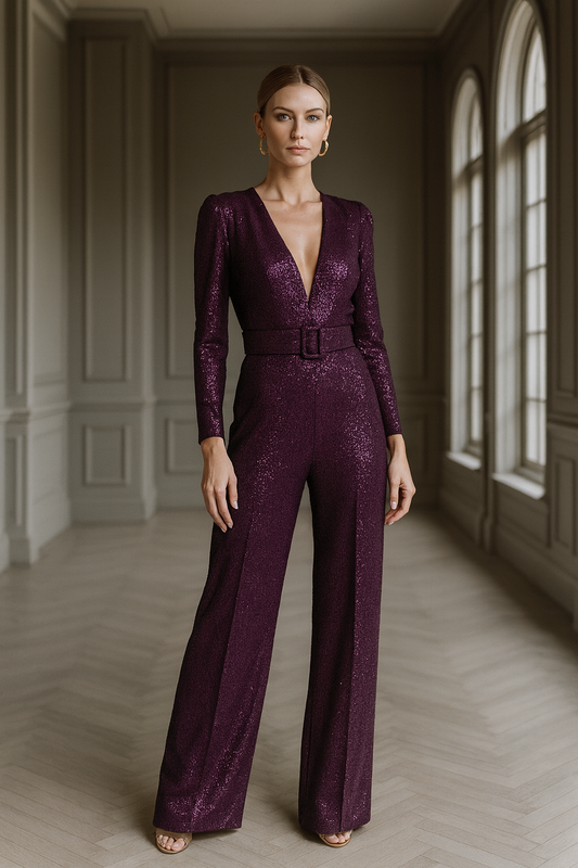 MONO BERENJENA LENTEJUELAS