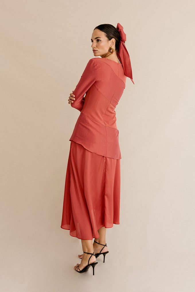 VESTIDO ICARO CORAL