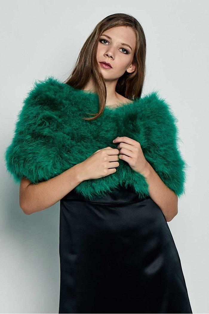 ESTOLA PLUMAS VERDE