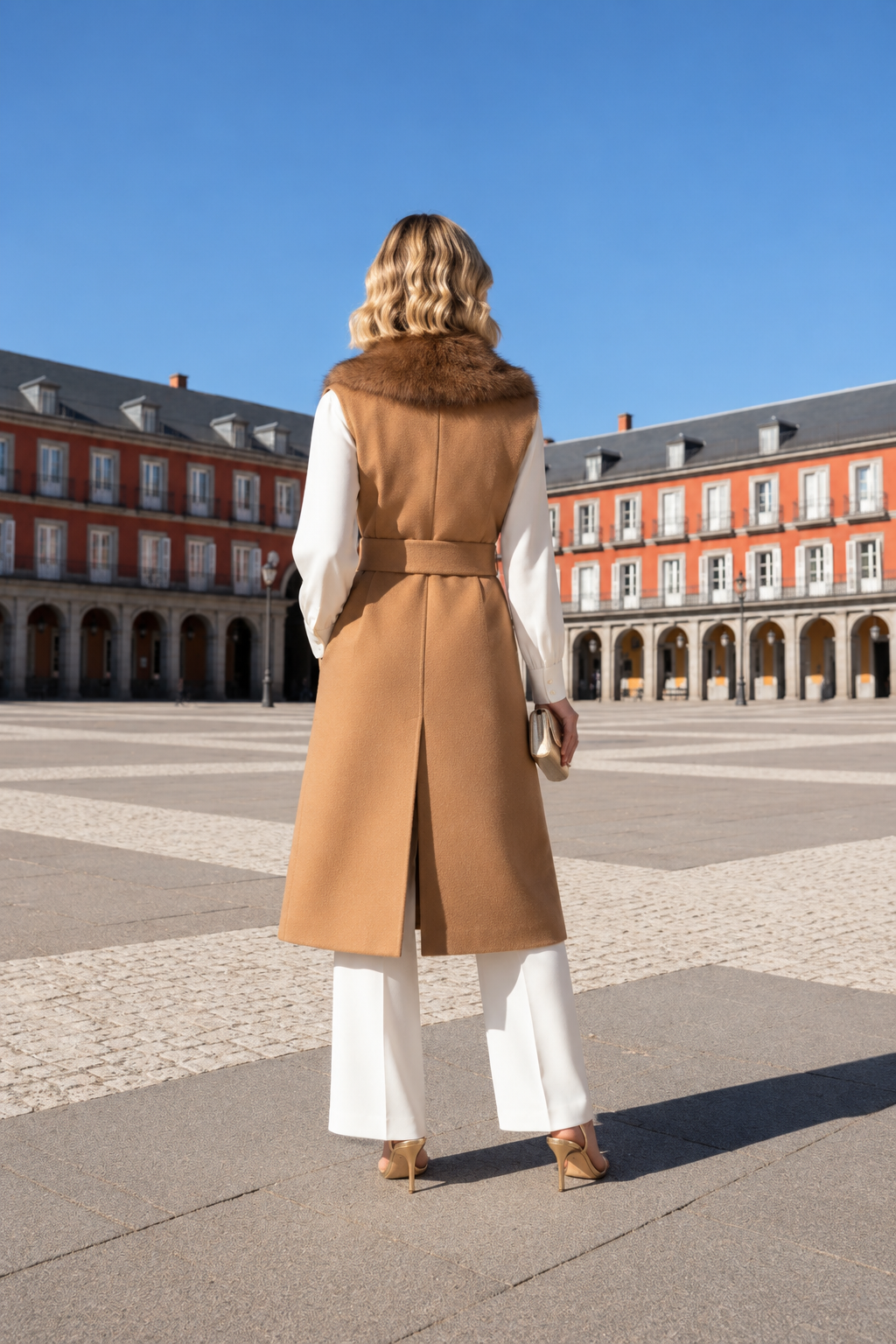 CHALECO CAMEL PELO