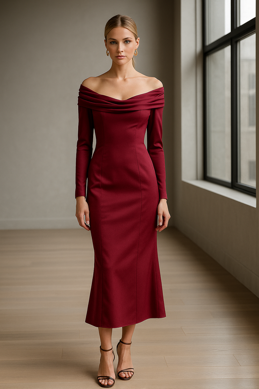 VESTIDO AURORA  BURDEOS