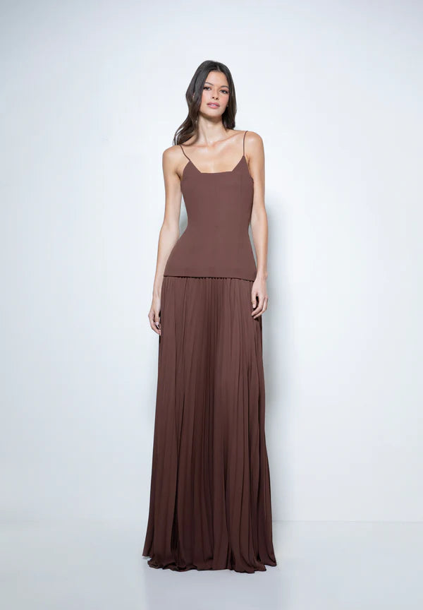 Victoria Colección. VESTIDO LESATH MARRON