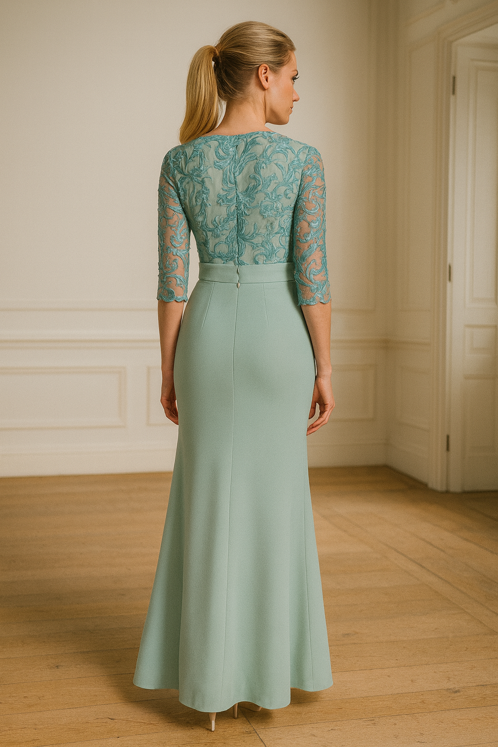 VESTIDO KARINA TURQUESA