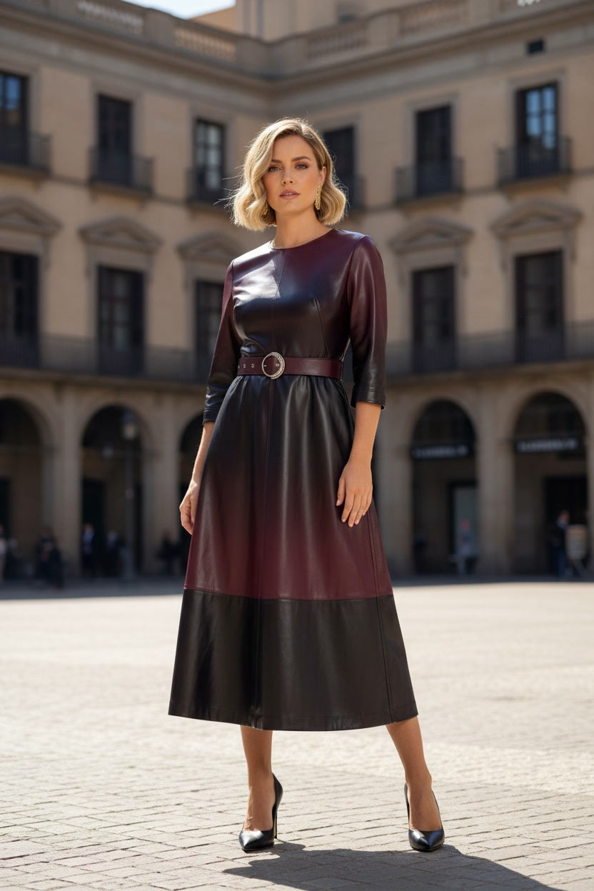 VESTIDO LIZ BURDEOS