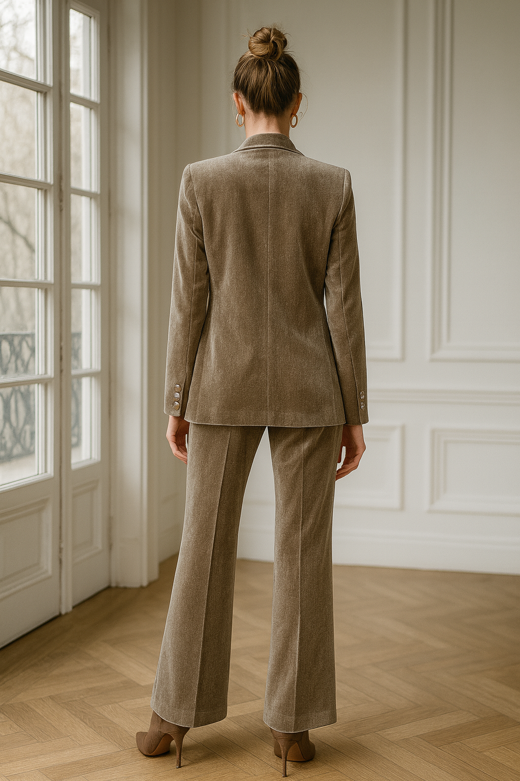 SET TERCIOPELO BEIGE