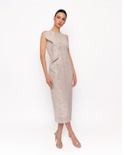 VESTIDO MIDI LENTEJUELAS  MIDI CAVIAR