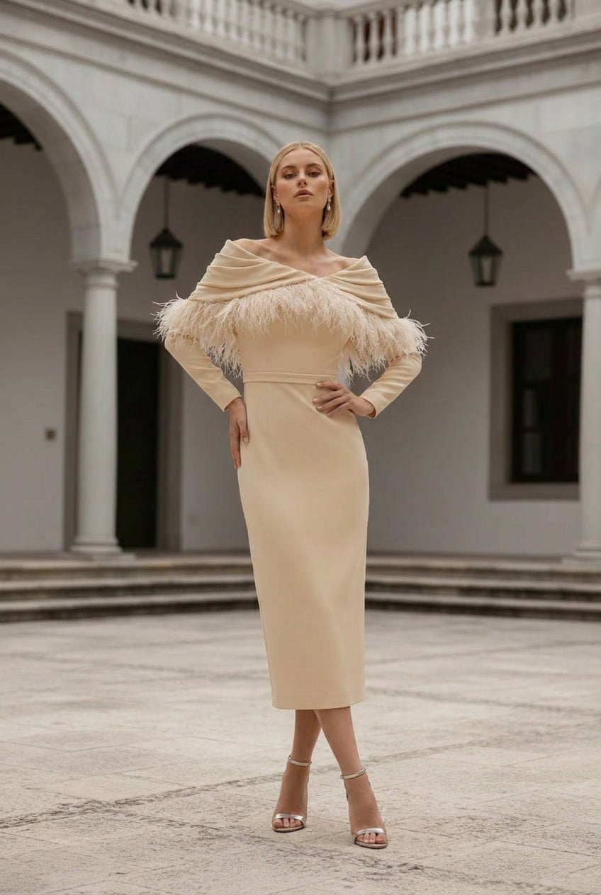 VESTIDO MARLENE BEIGE