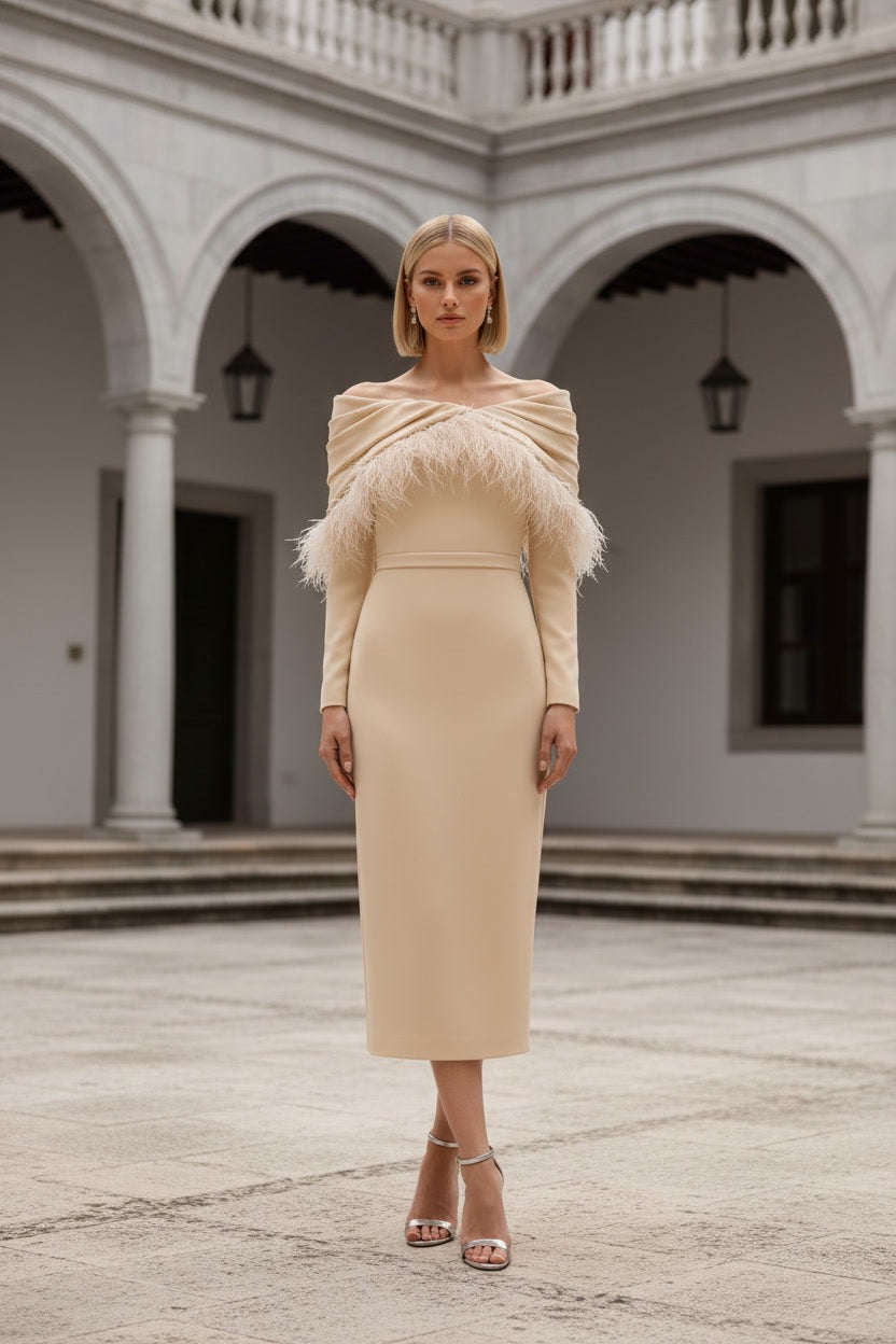 VESTIDO MARLENE BEIGE