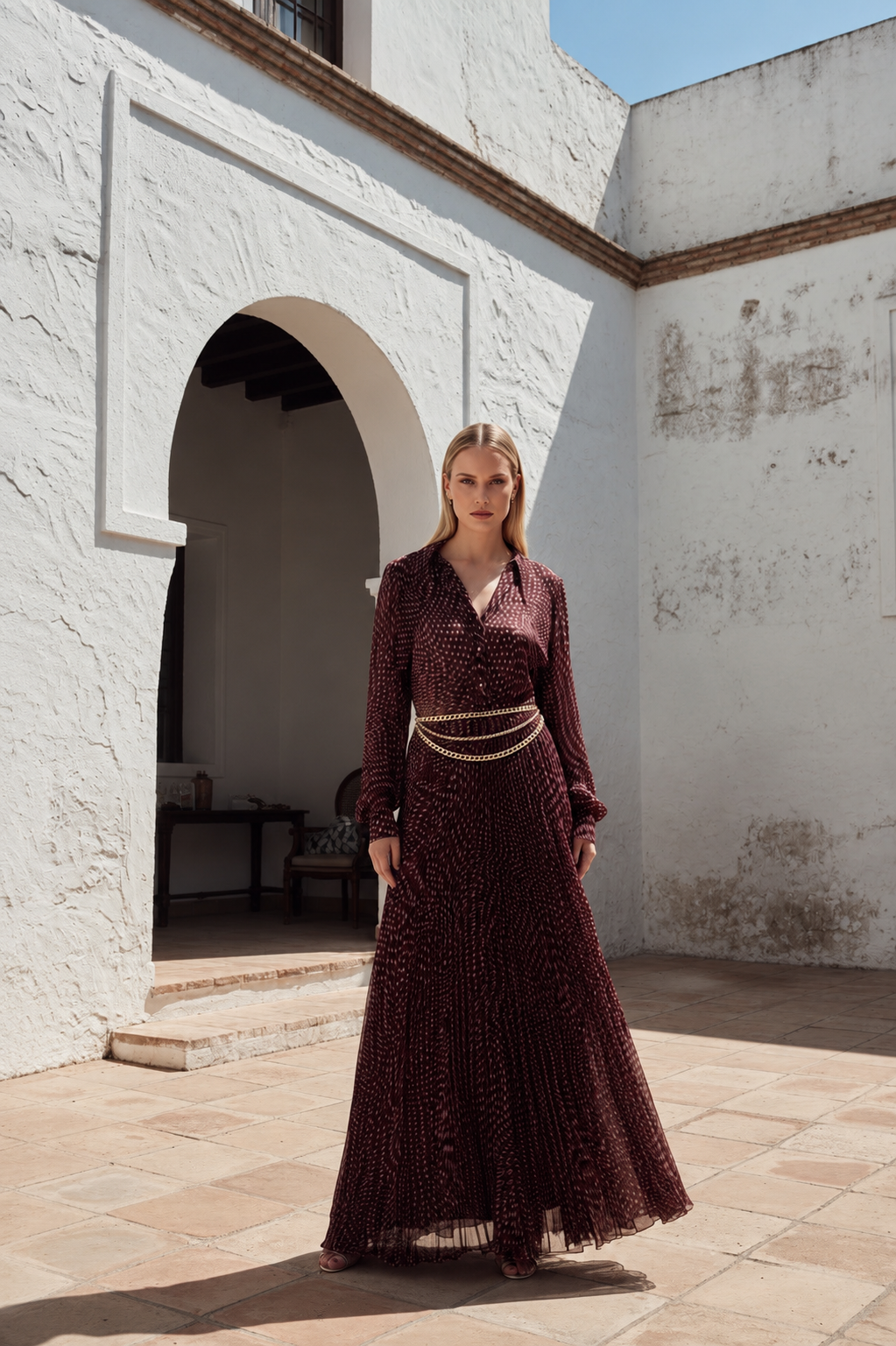 VESTIDO  MIRELLA GRANATE