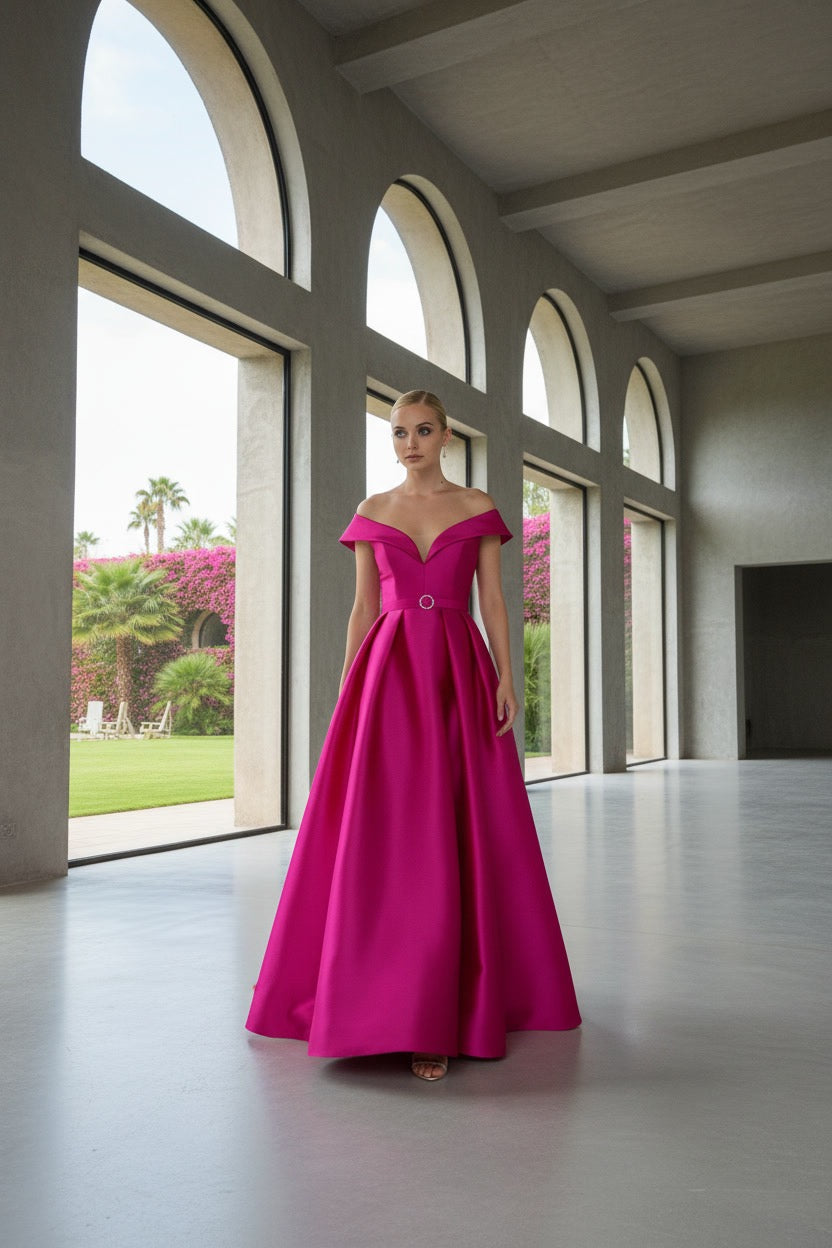 VESTIDO MIKADO CIRA