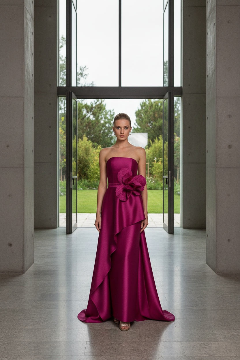 · VESTIDO HORTENSIA GROSELLA