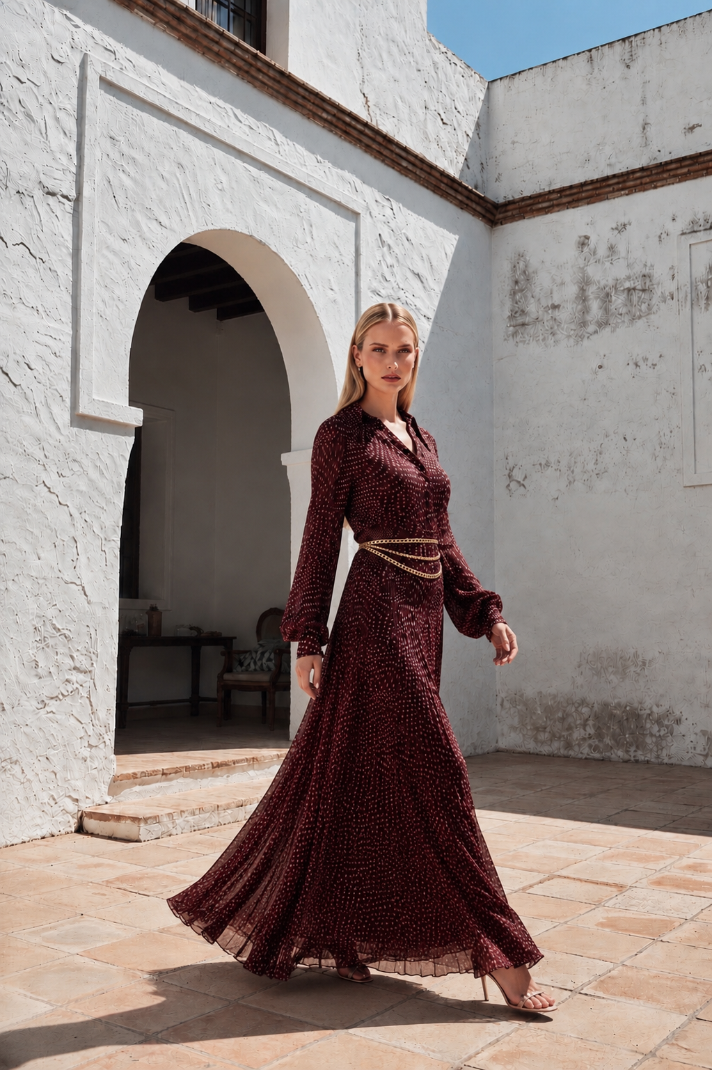 VESTIDO  MIRELLA GRANATE
