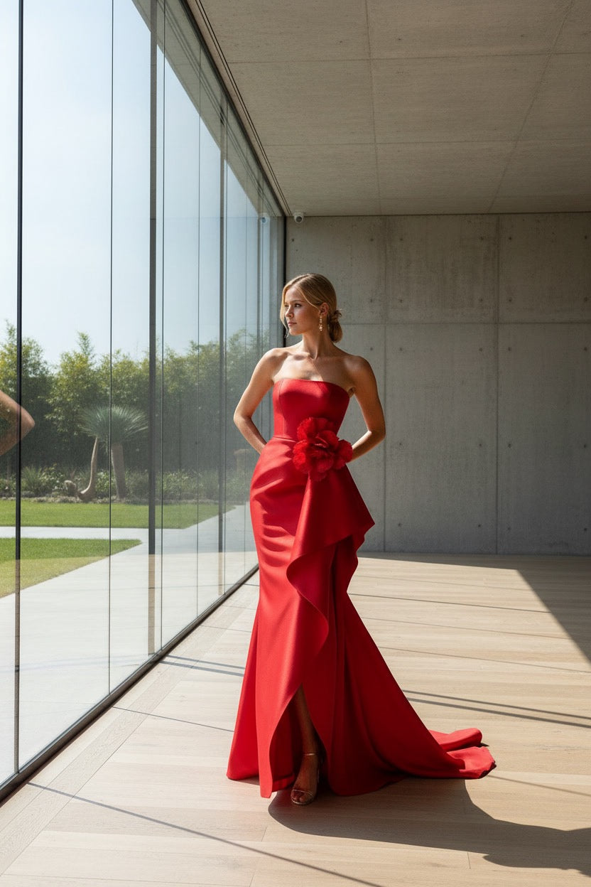 · VESTIDO HORTENSIA ROJO
