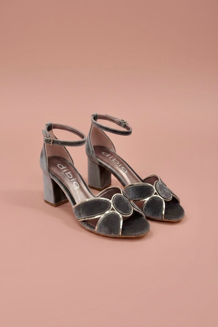 SANDALIA VELVET GRIS