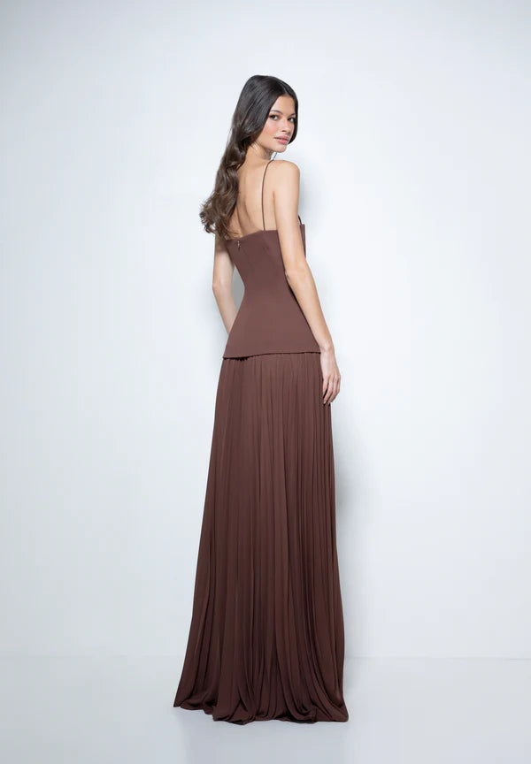 Victoria Colección. VESTIDO LESATH MARRON