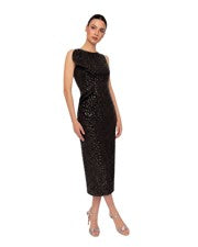 VESTIDO MIDI LENTEJUELAS  MIDI NEGRO