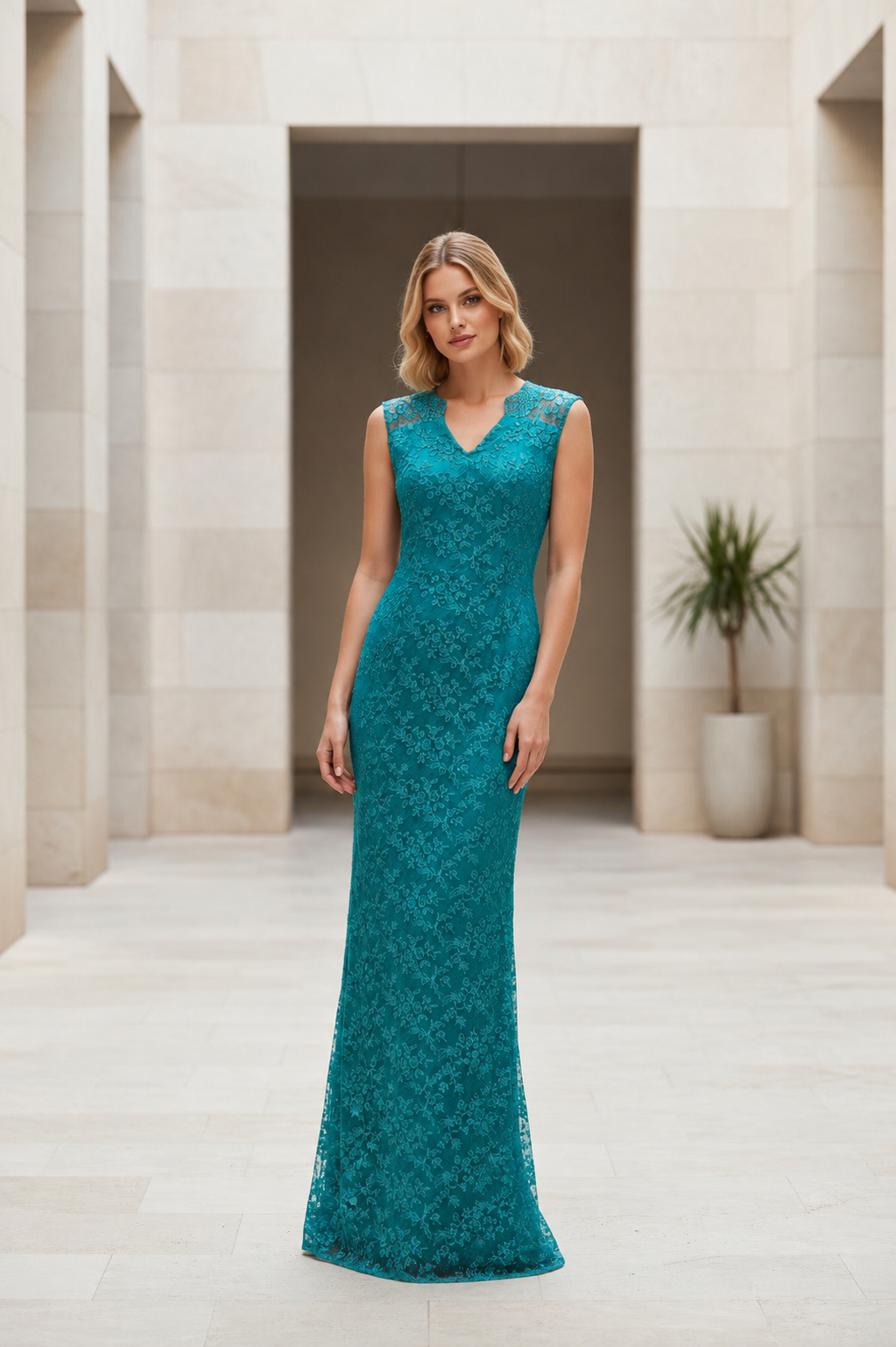 VESTIDO TELMA TURQUESA