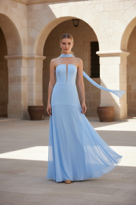 VESTIDO TERE CELESTE