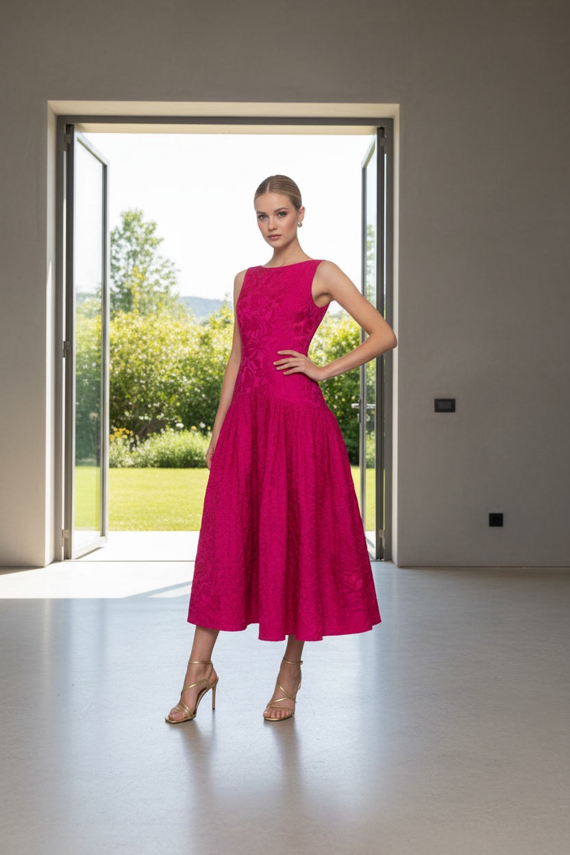 •VESTIDO  INDIA FUCSIA
