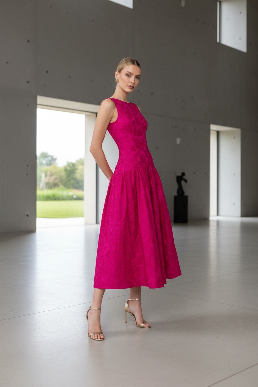 •VESTIDO  INDIA FUCSIA