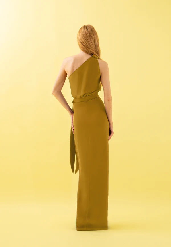 Victoria Colección. VESTIDO ACRAB MOSTAZA
