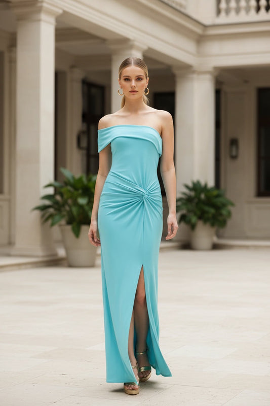 VESTIDO INES TURQUESA