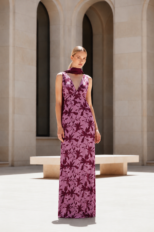 VESTIDO GLORIA ESTAMPADO ROSA
