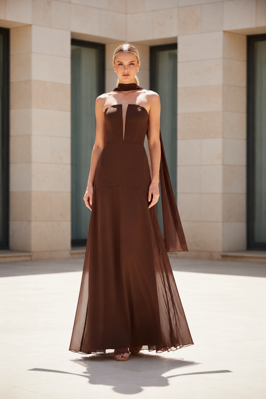 VESTIDO TERE CHOCOLATE