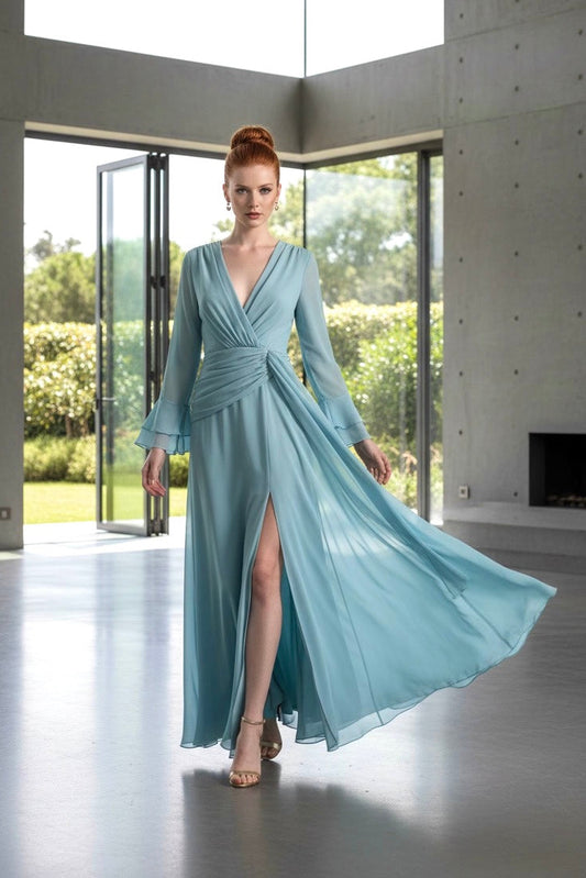 .VESTIDO BLANCA CELESTE