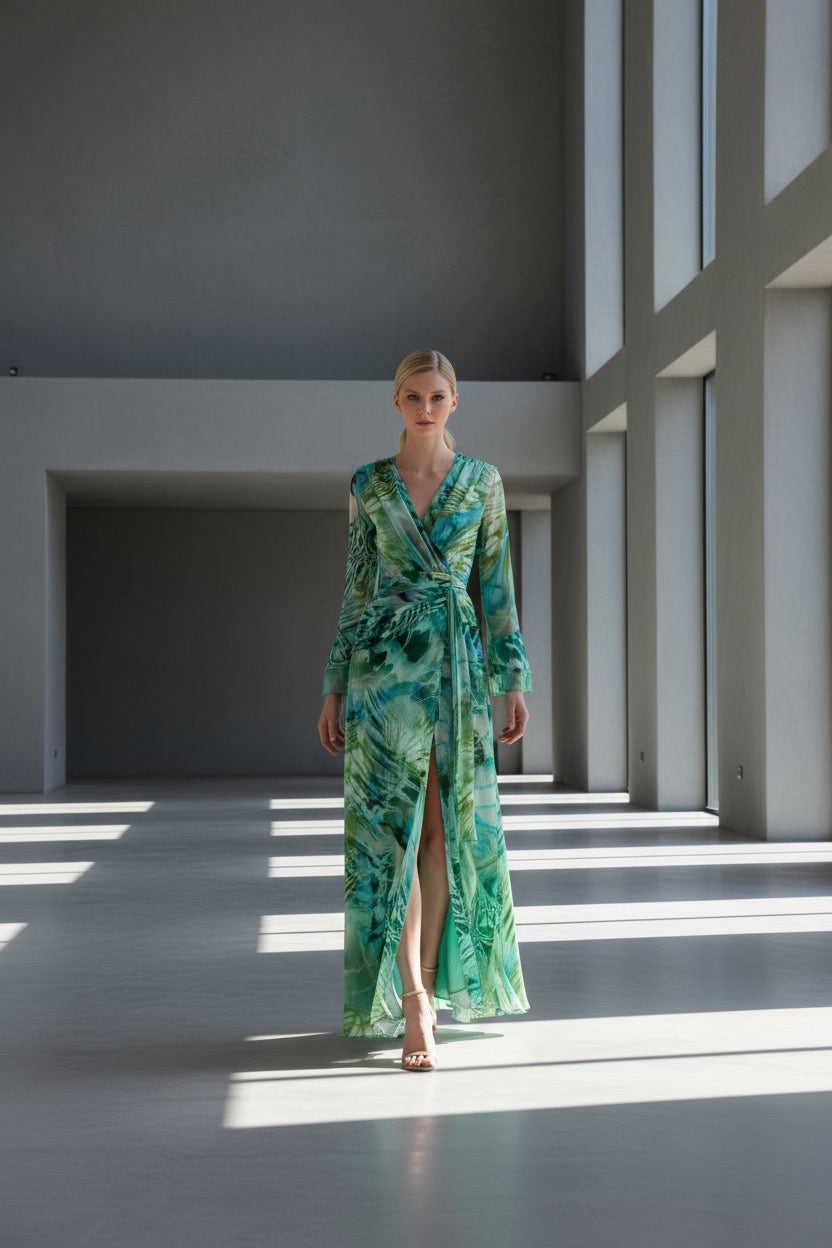 .VESTIDO BLANCA ESTAMPADO