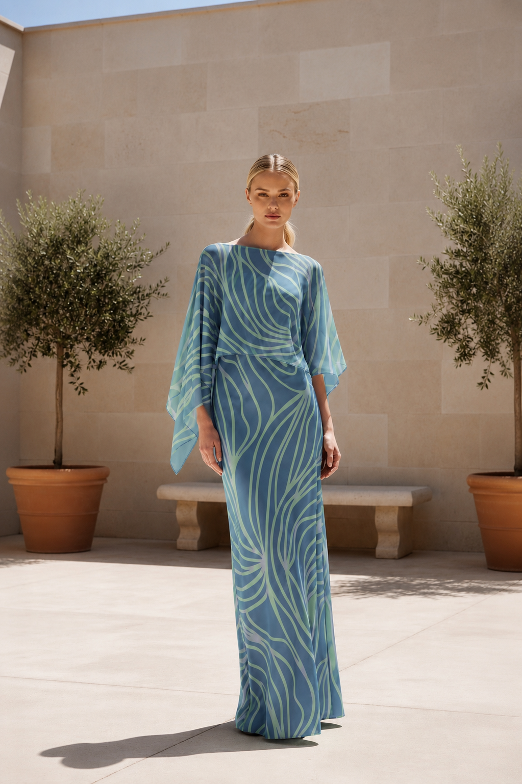 VESTIDO LUISA  CELESTE
