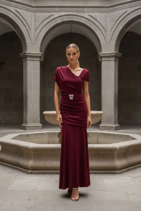 VESTIDO YANELY GRANATE