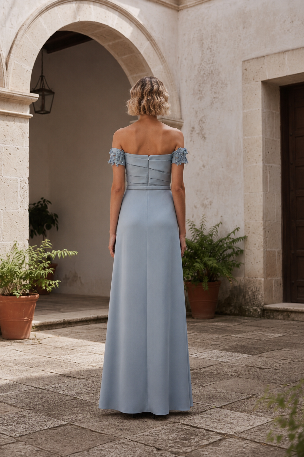 VESTIDO CINTHIA CELESTE