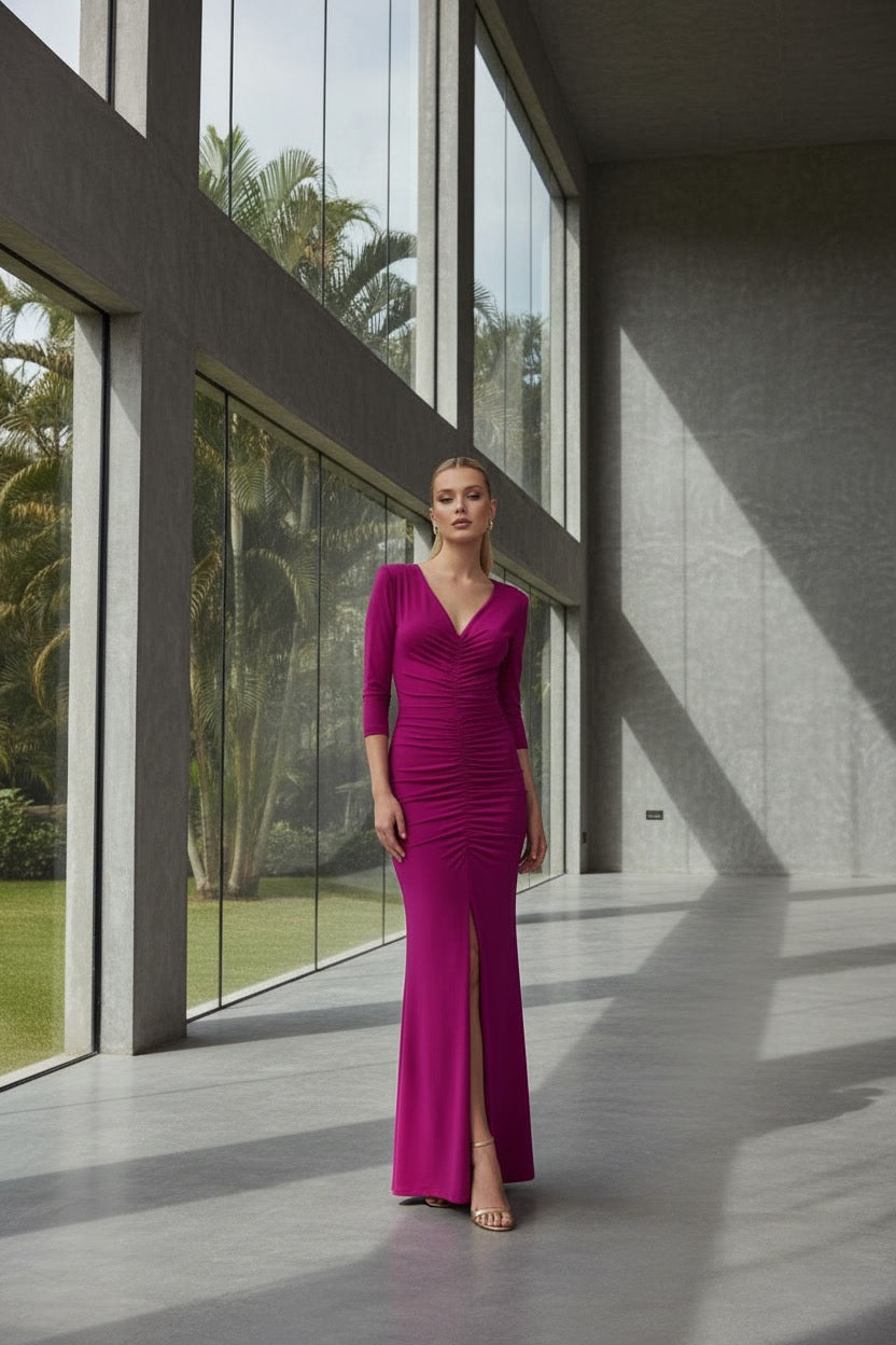 · VESTIDO THERES FUCSIA