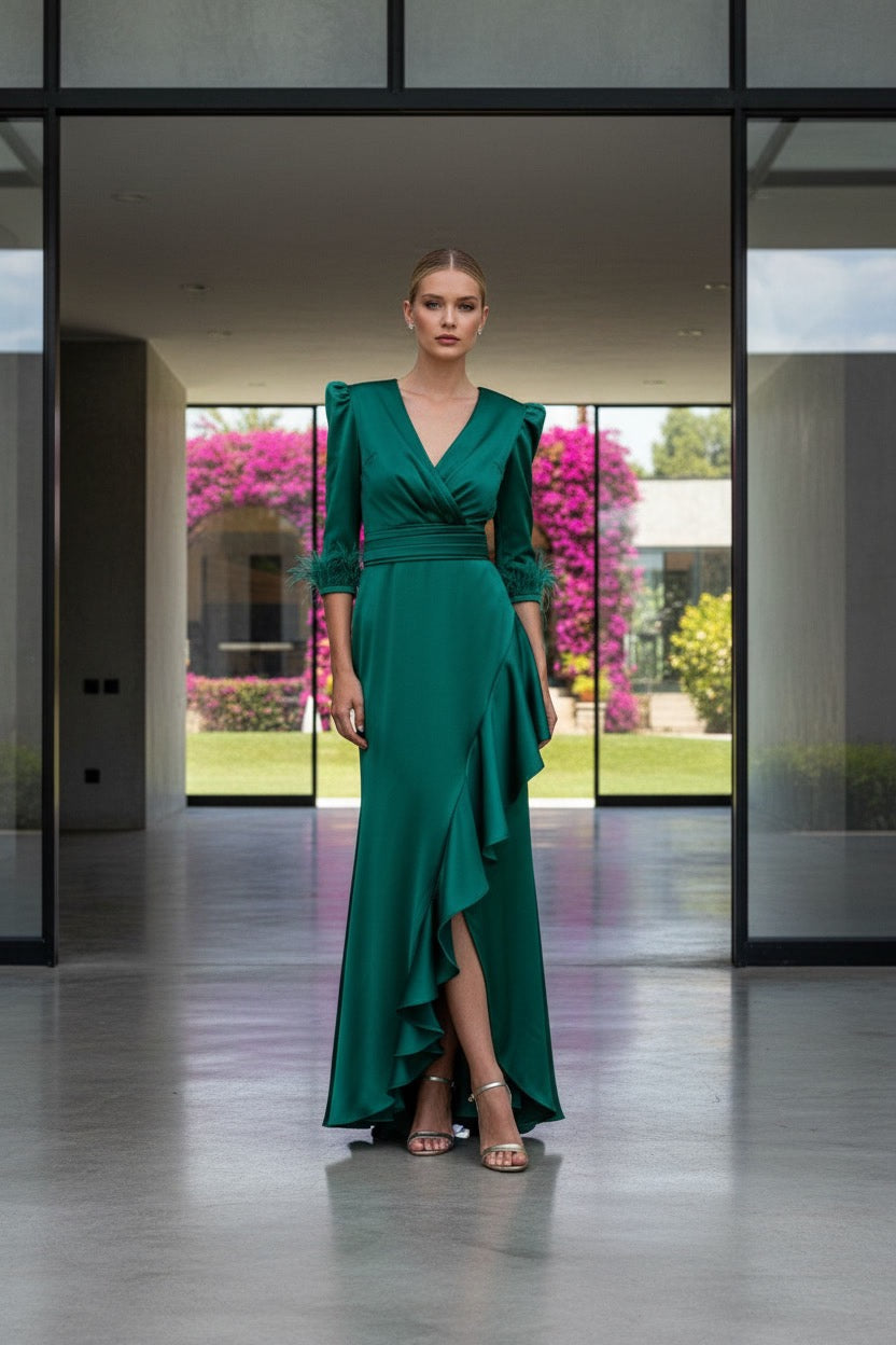 •VESTIDO CIARA ESMERALDA
