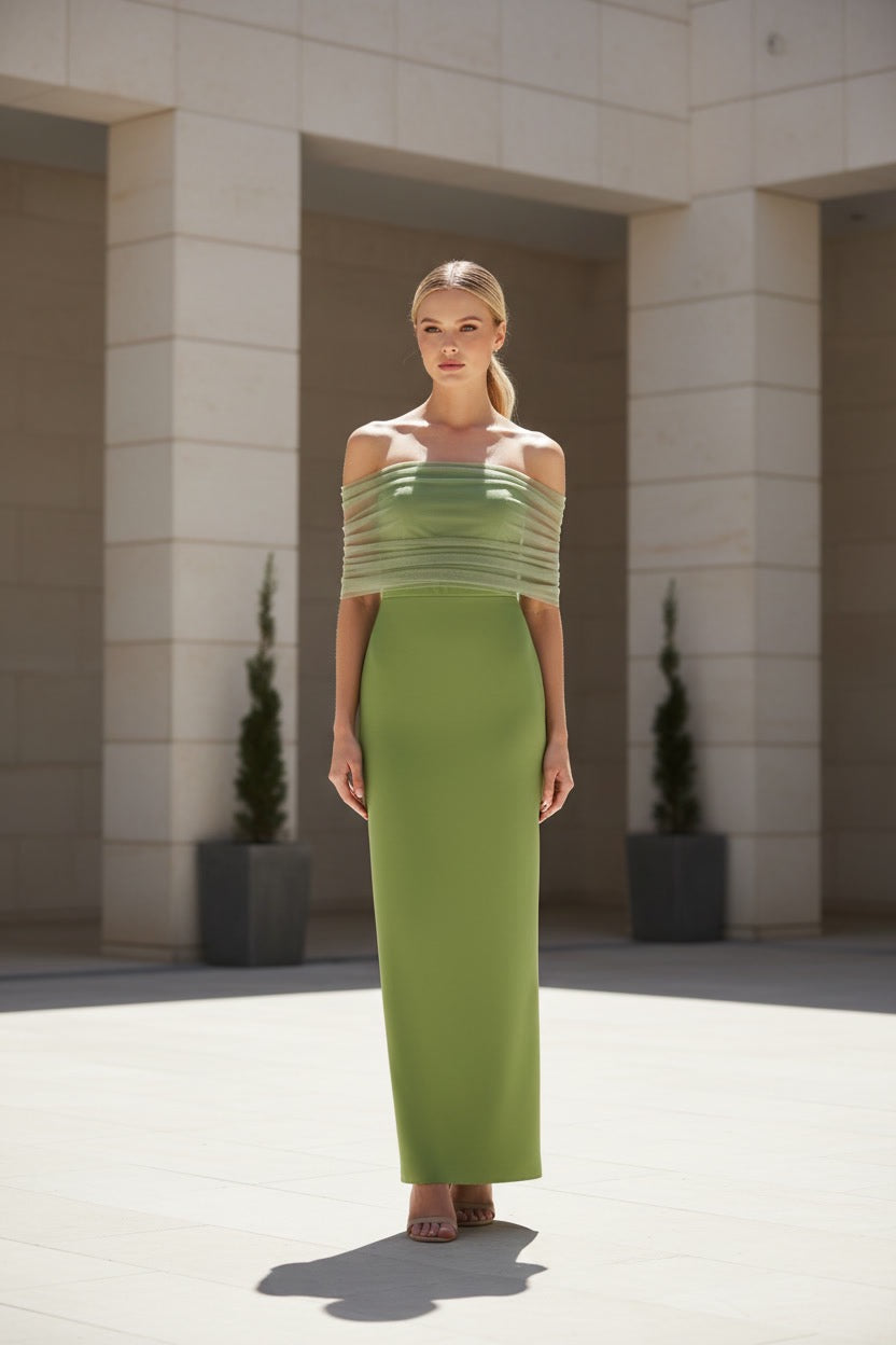 VESTIDO LIDIA PISTACHO