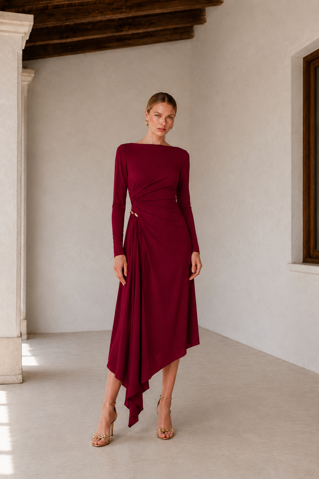 VESTIDO EDITH GRANATE